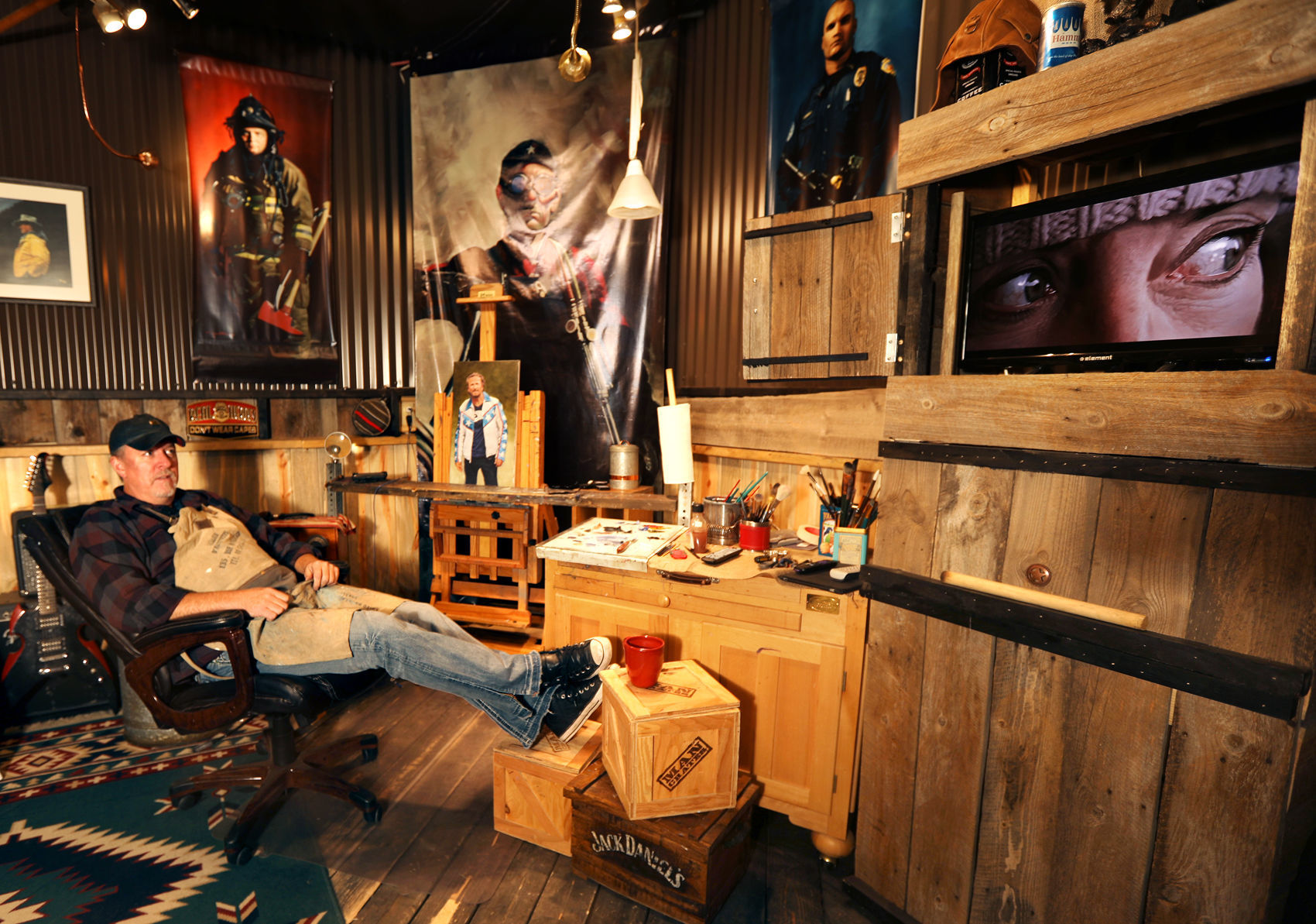 Mike Hamblin in his Walkerville studio